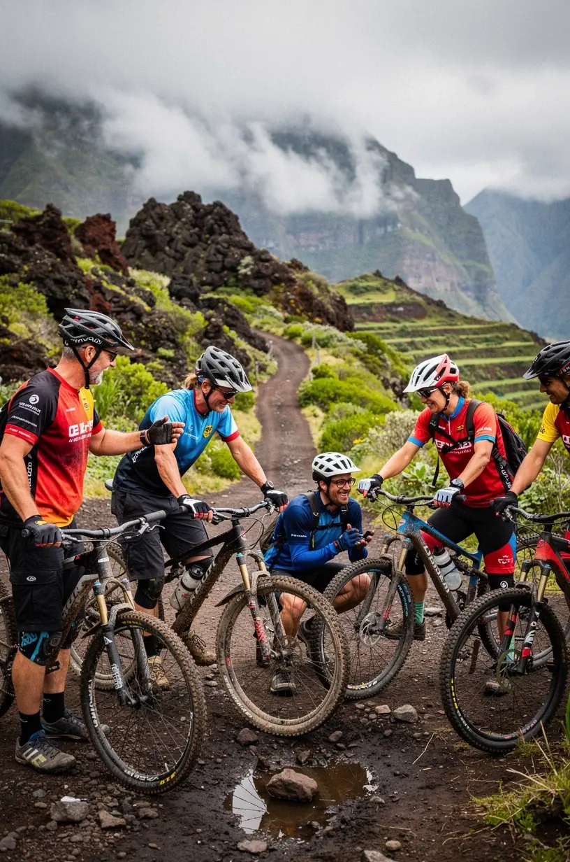 Group of cyclists enjoying an organized ride together.